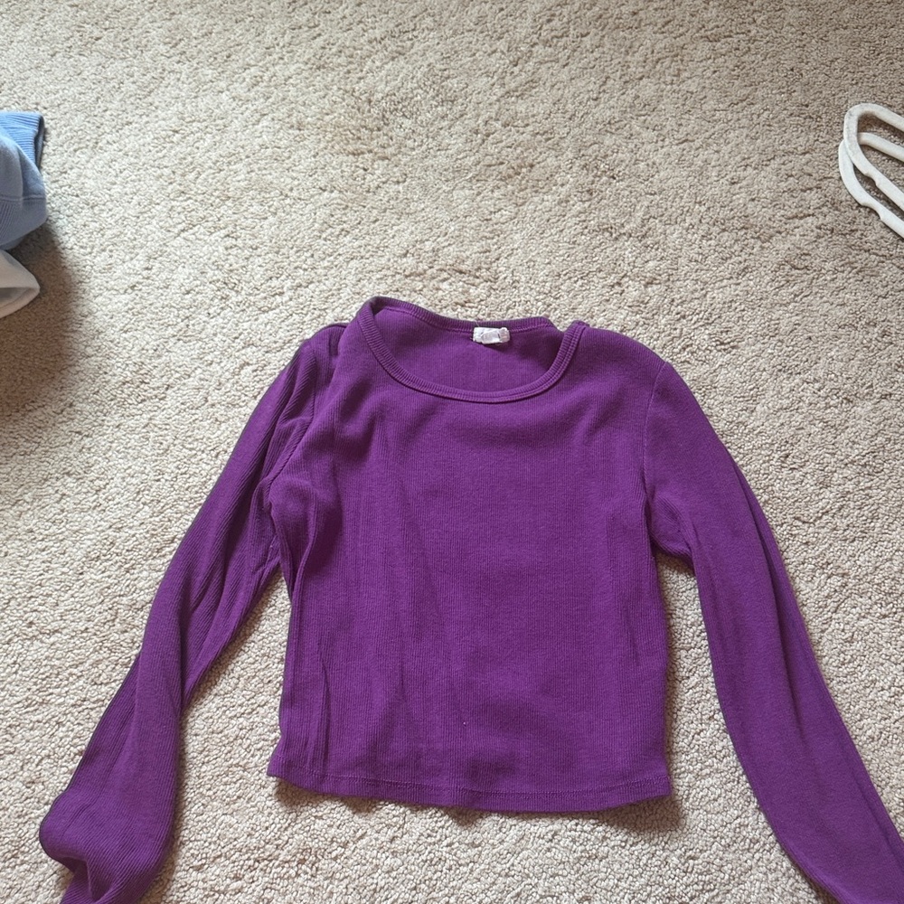 Garage Purple Long Sleeve Top